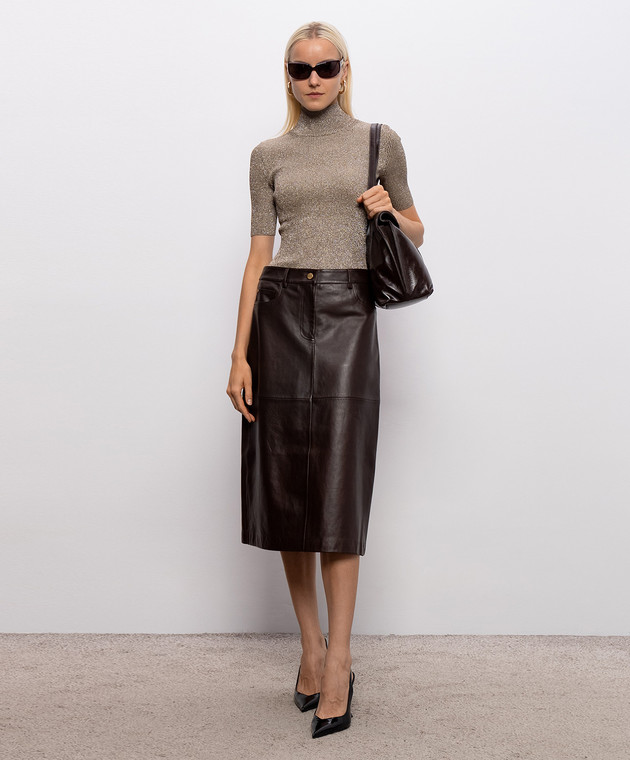 Missoni Бежевый топ в рубчик с люрексом DC26WN03BK01H3 изображение 2