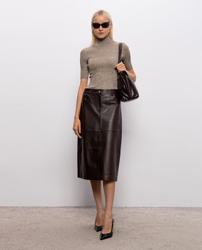 Missoni Бежевий топ в рубчик з люрексом DC26WN03BK01H3