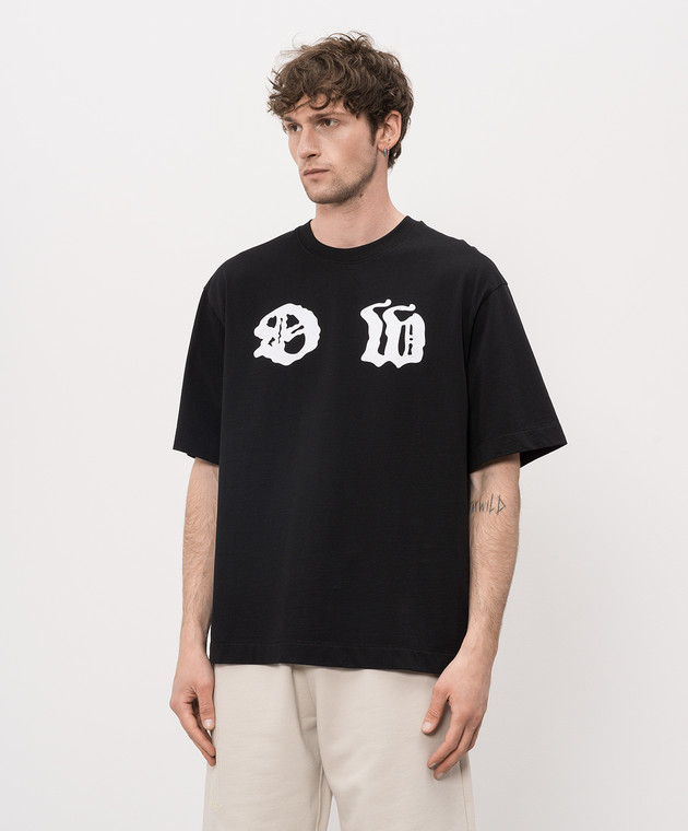 Off-White Чорна футболка з принтом Palace Arrow 44MAA120Z26J001 зображення 3