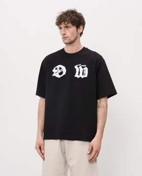 Off-White Черная футболка с принтом Palace Arrow 44MAA120Z26J001