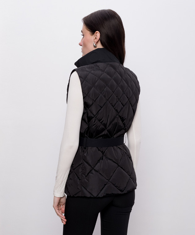 Moncler Черный пуховый жилет с нашивкой L10931A00038539ZD изображение 4
