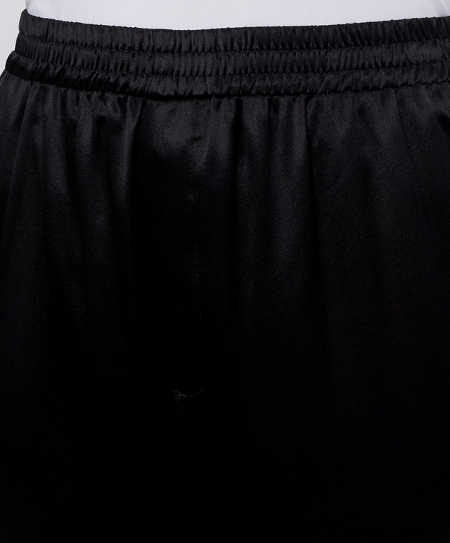 Saint Laurent Чорні штани із шовку 857172Y7G27 зображення 5
