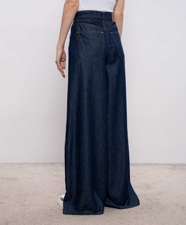 Dondup Синие джинсовые палаццо Maggie с патчем логотипа DP853DF0266DMC4 изображение 4