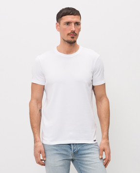 Tom Ford Біла футболка з нашивкою логотипа T4M081040