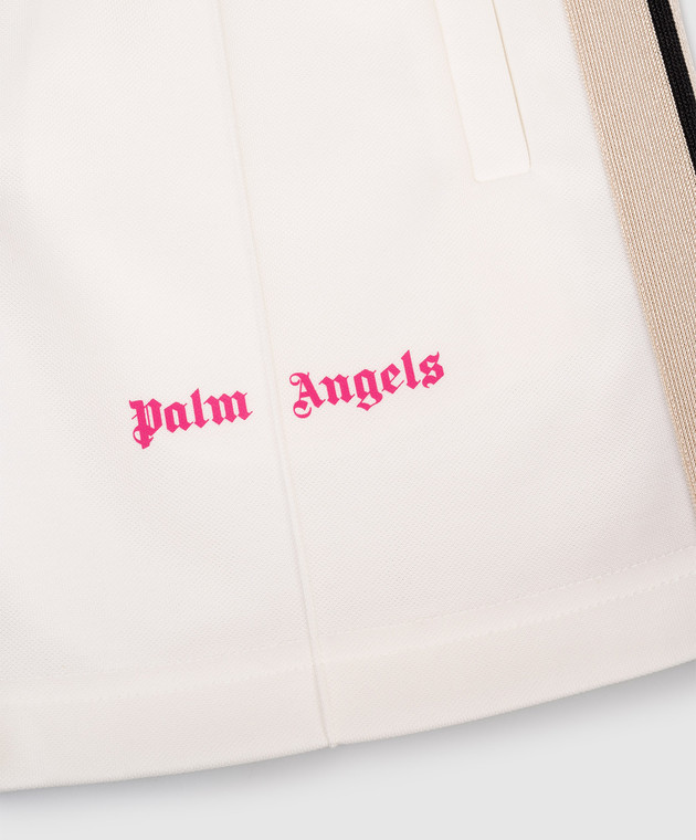Palm Angels Дитячі білі шорти з принтом логотипа PGCL001S26FAB001 зображення 3