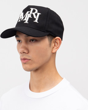 AMIRI Чорна кепка з вишивкою логотипа AMHACP1039