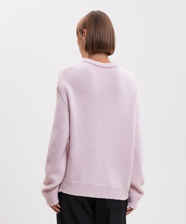 Jil Sander Розовый свитер из шерсти и кашемира J02GP0277J14860 изображение 4