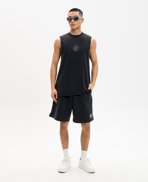 Vetements Чорні шорти з вишивкою логотипа ME76SS163B