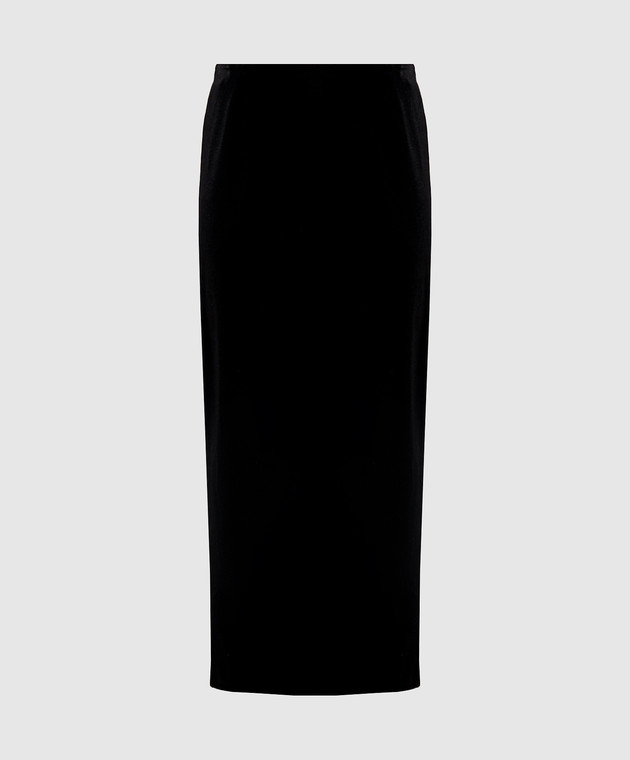 Thierry Mugler Черная велюровая юбка 26W1JU06005026