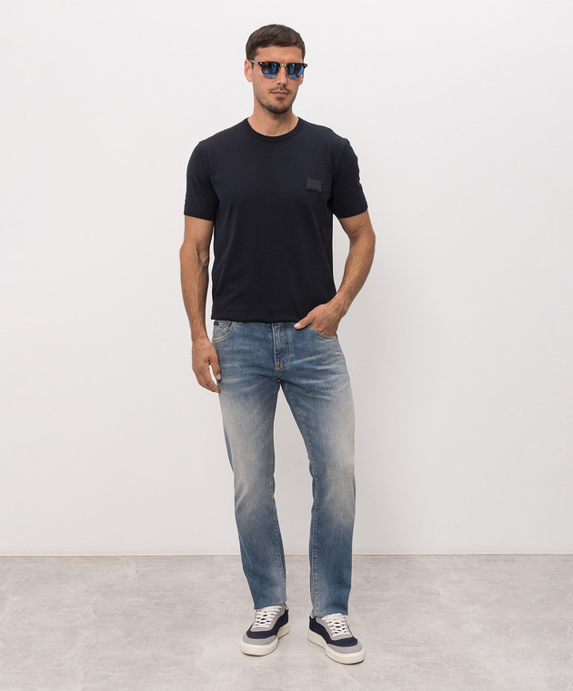 Dolce&Gabbana Голубые джинсы слим с эффектом потертости GY07CDG8PO4 изображение 2