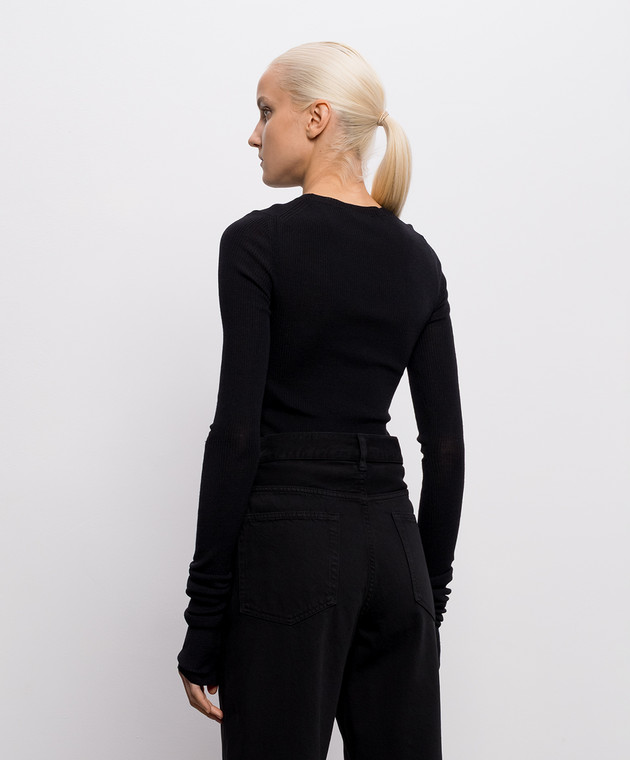 Ann Demeulemeester Черный топ Lyell из шерсти B0012283KN043 изображение 4