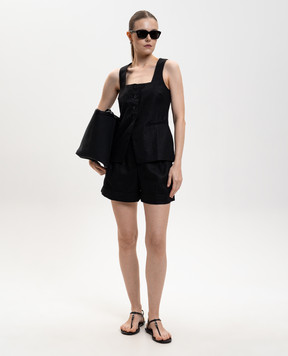 Faithfull Чорні шорти Hardy з льону FFC15BLK