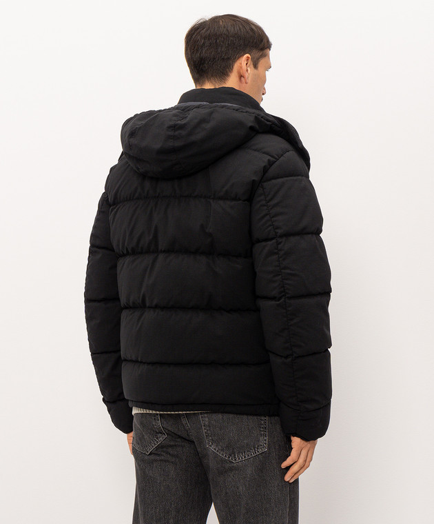 Stone Island Черный пуховик из шерсти L2S154100063S0F52 изображение 4