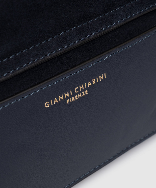 Gianni Chiarini Синя замшева сумка крос-боді Eugenia BS12310CMPL зображення 4