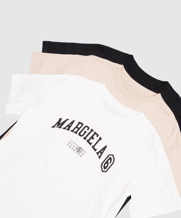 Maison Margiela MM6 Дитячий набір футболок з принтом логотипа M61162MM04I зображення 3