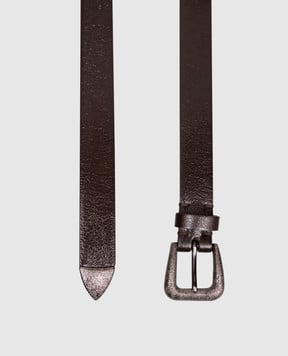 Brunello Cucinelli Коричневий шкіряний ремінь M0TROC266