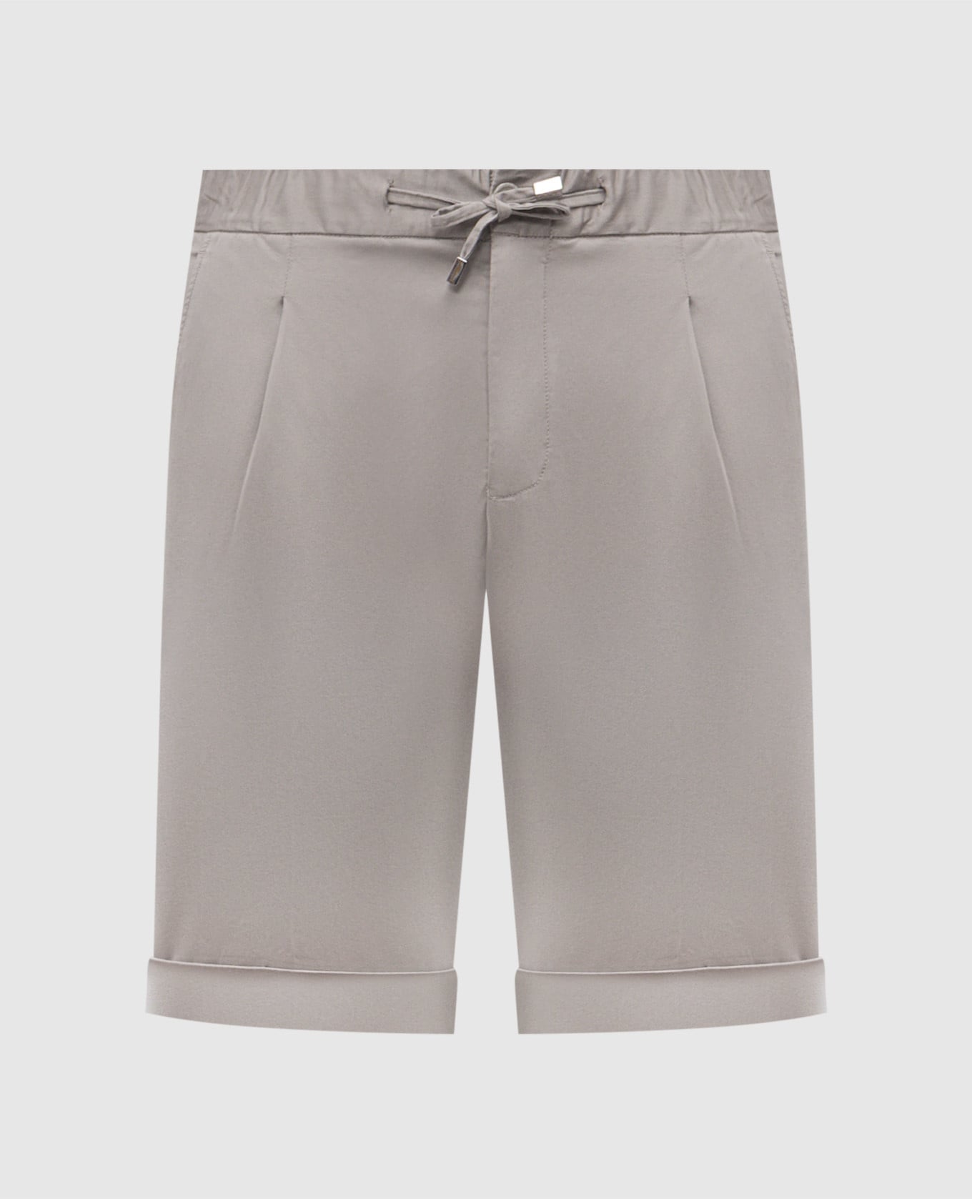 Серые шорты с отворотами