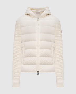 Moncler Куртка цвета айвори с шерстью и кашемиром L20919B00059M4281