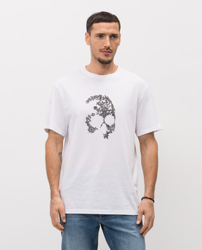 Alexander McQueen Біла футболка в принт Skull 857145QTAEG