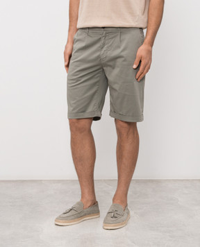 MooRER Зеленые бермуды ALICUDI с логотипом патча ALICUDIKEL