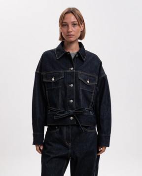 3.1 Phillip Lim Синя джинсова куртка з патчем логотипа E2616538LID