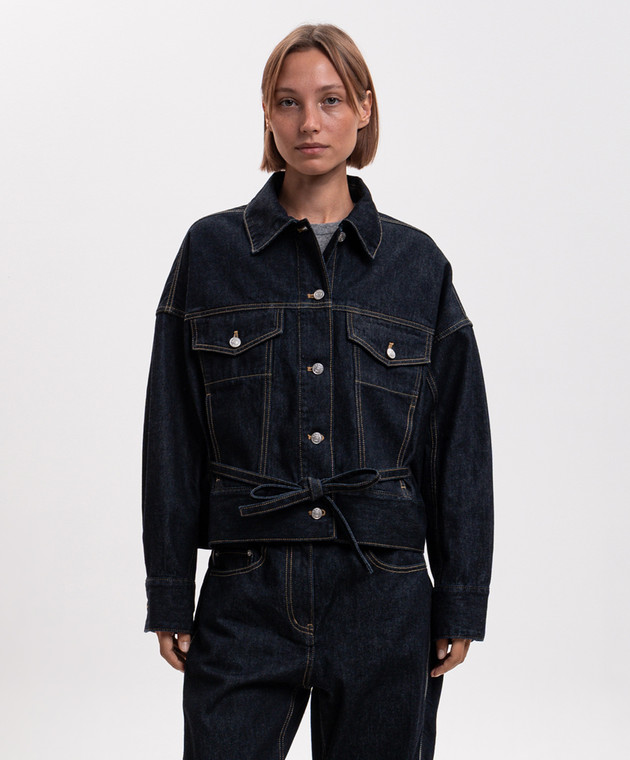 3.1 Phillip Lim Синя джинсова куртка з патчем логотипа E2616538LID зображення 3