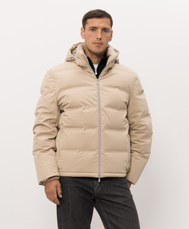 Brunello Cucinelli Пуховик бежевого цвета MV4061836 изображение 3