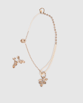 Max Mara Weekend Золотистий комплект AONDE з намиста та сережок-кліпсів WKAONDE