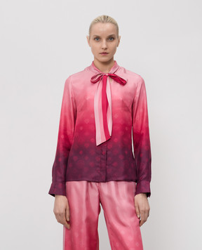 Casablanca Рожева блуза із шовку з ефектом градієнта WSS26SH26201
