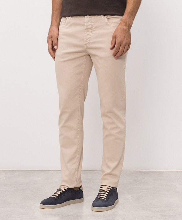 Brunello Cucinelli Бежеві джинси M277PD3210 зображення 3