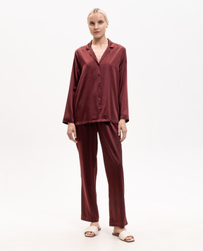 Dore & Rose Бордовая пижама из шелка SILKPJSET