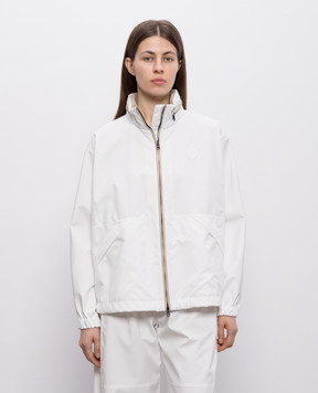 Brunello Cucinelli Белая ветровка с нашивкой эмблемы MB4227719