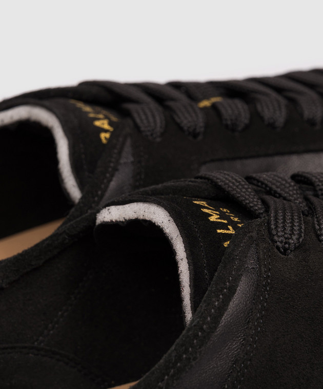 Balmain Чорні замшеві кросівки Racer GM1VI410LTNA зображення 5