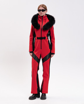 Mackage Красный горнолыжный комбинезон ELLE-ZR с мехом ELLEZR
