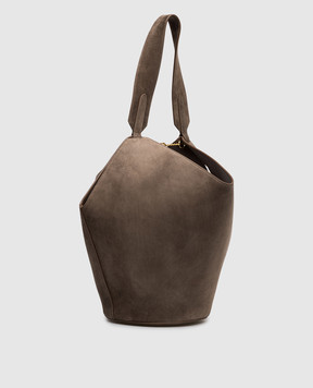 Khaite Коричнева замшева сумка бакет-бег Lotus H2043726