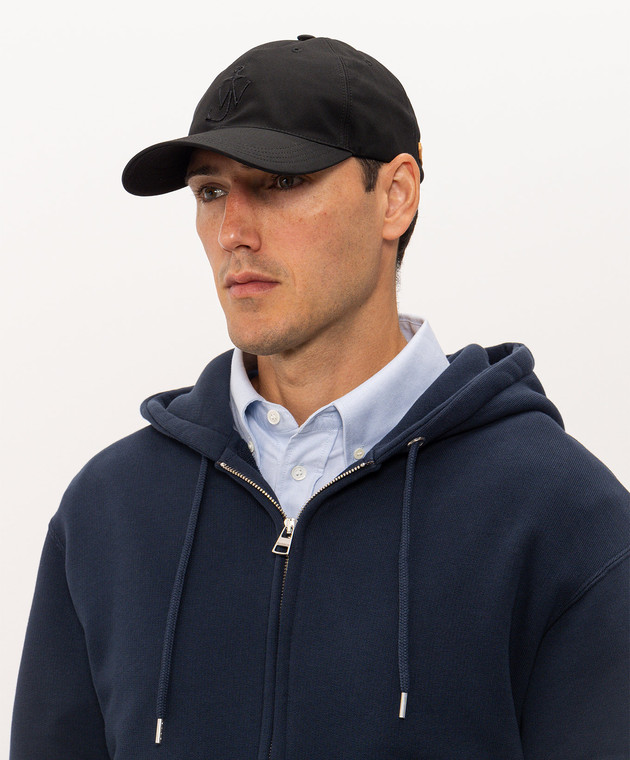 JW Anderson Чорна кепка з вишивкою емблеми AC0417FA0485m зображення 2
