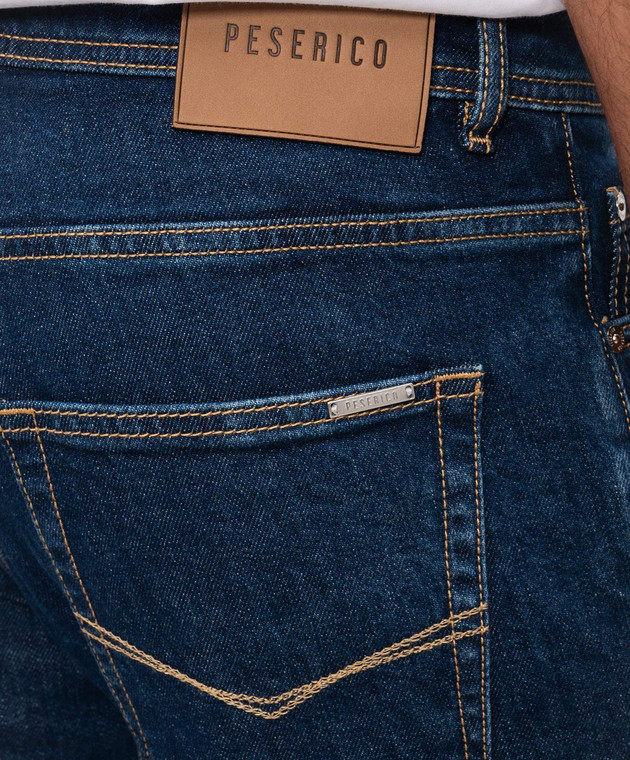 Peserico Синие джинсы с логотип патч R54718L85Q04291 изображение 5