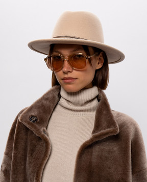 Brunello Cucinelli Бежевые солнцезащитные очки MOCMULTS56