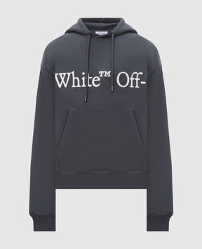 Off-White Синє худі з контрастним логотипом 44MBB12NF26F009