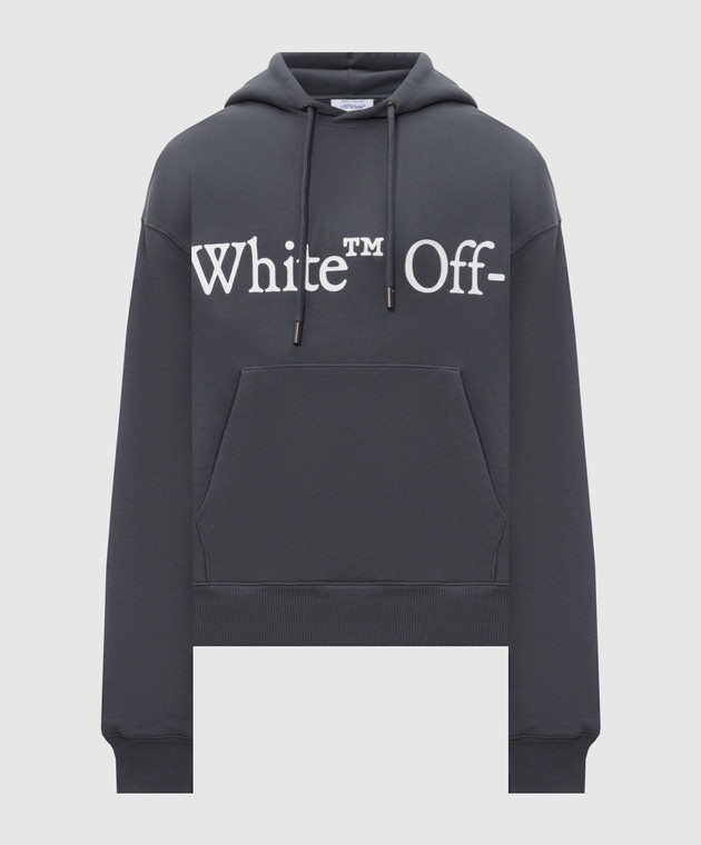 Off-White Синие худи с контрастным логотипом 44MBB12NF26F009