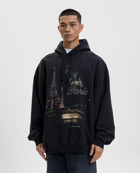 Vetements Черное худи Paris ME76HD243B