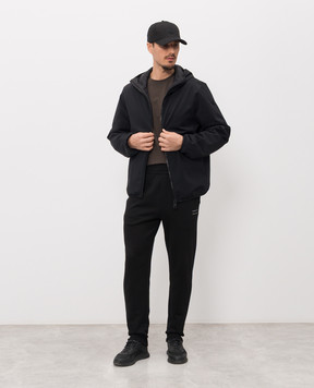 Moncler Коричневая футболка с принтом логотипа L10918C0000789AYW