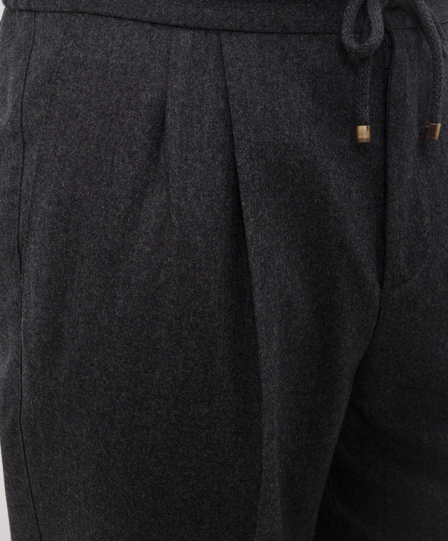 Brunello Cucinelli Темно-сірі штани з вовни ME226E1710 зображення 5