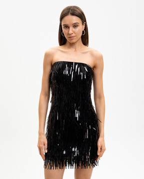 Herve Leger Чорна сукня міні Keira 46FRS8571032