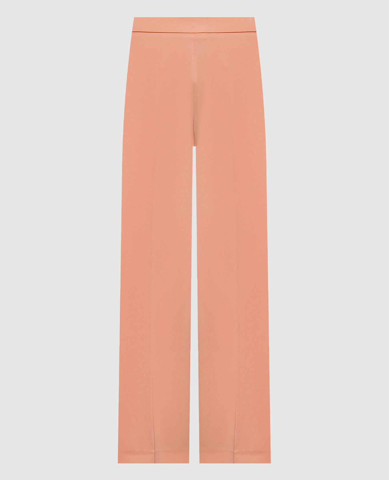 Розовые брюки клеш с логотипом