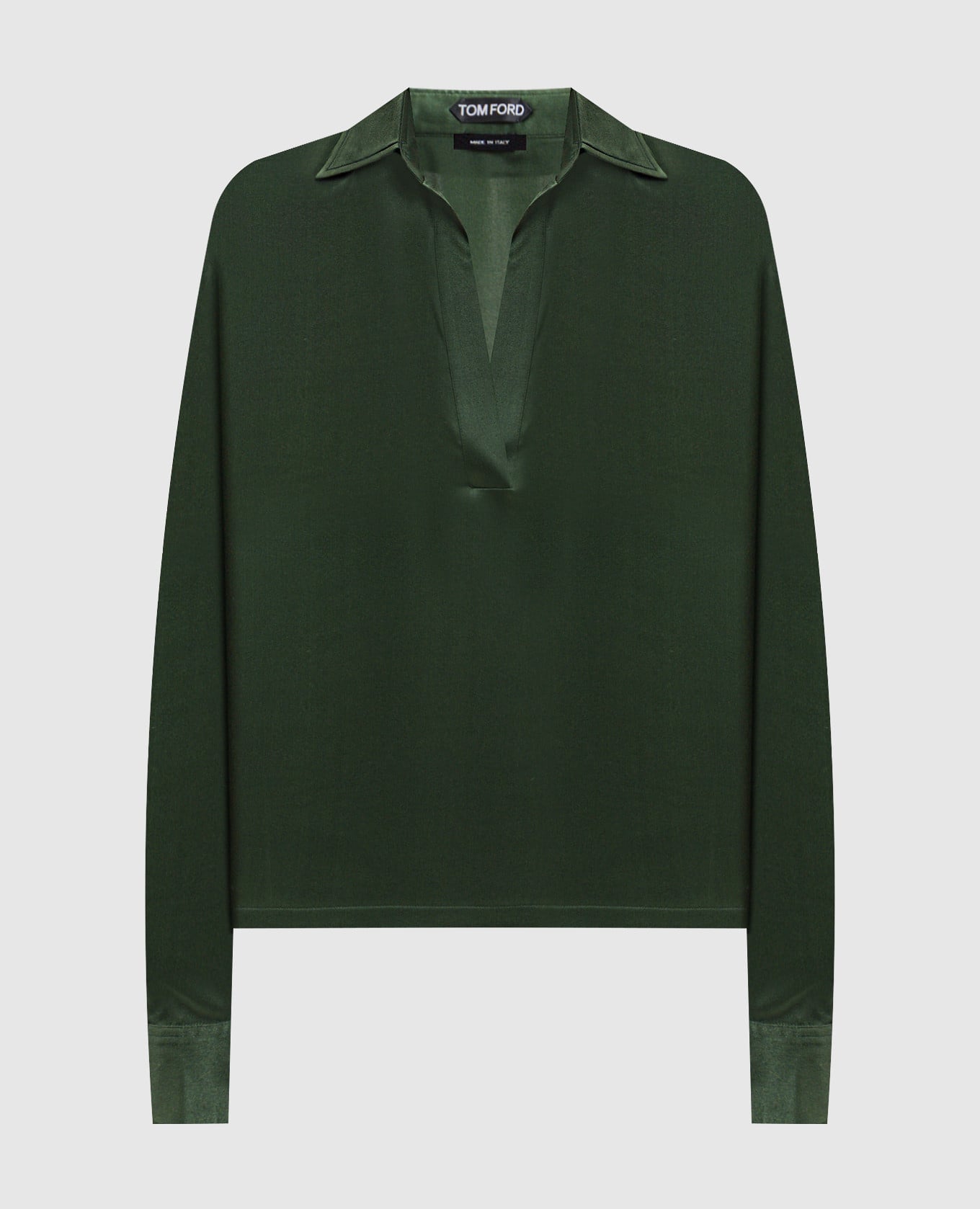 Зеленая блуза из шелка