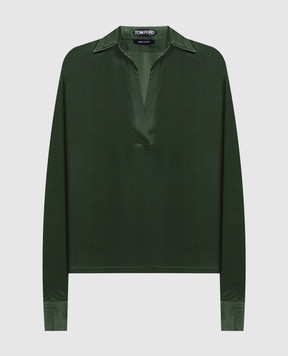 Tom Ford Зелена блуза із шовку TS2144FAX881