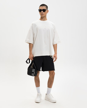 Palm Angels Біла футболка з логотипом PMAA10QS26JER001