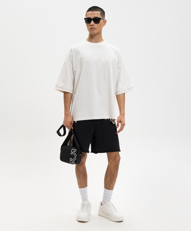 Palm Angels Біла футболка з логотипом PMAA10QS26JER001 зображення 2