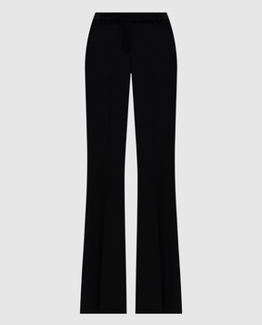 Alexander McQueen Чорні штани кльош з вовни 830045QJAAC